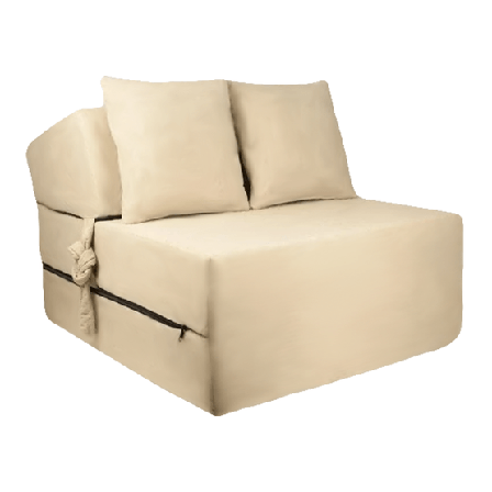 Viking Choice Lyxig Gästmadrass - Beige Sammet - Vikbar Campingresemadrass - 200X70X15 - Litenleker