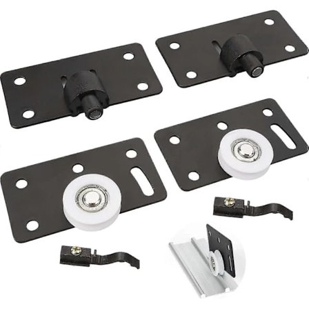 Sett med 2 skyvedørruller Skyvbare skapdører, Skyvehjul 30 mm Stille Nylon Skyvbare skaphjul for skap Garderobe Garderobe - På lager[CO]