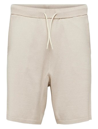Selected Slhteller Knit Shorts - Beige - S