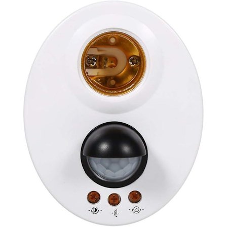 Lampeholder E27 110-250V Automatisk IR Infrarød Sensor Lys Base Base Lampeholder Menneskekrop Induktion Afbryder