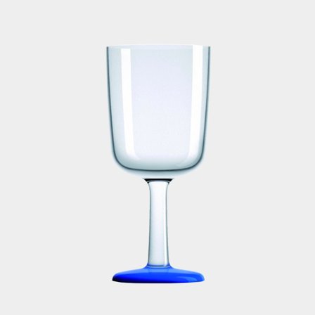 Vinglas i plast Palm Verre à Vin Bleu Marine, non-slip, transparent/blå, 30 cl