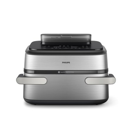 NA565 BLACK STAINLESS, STEEL BODY, TONG - Philips Airfryer 5000 Series Flexibel Megabasket med Ånga