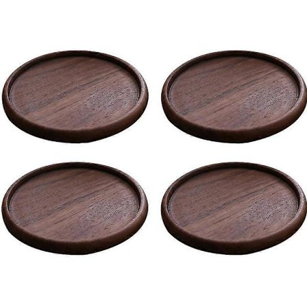 Underlag i tre for drikke, absorberende underlag i tre for drikke, bordbeskyttelse med skumføtter (Fww)