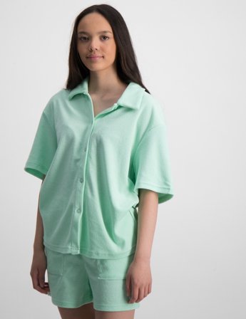 Grunt Daisy Towelling Shirt Grön Toppar/Blusar Tjej - Kids Brand Store