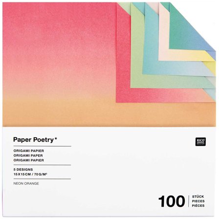 Rico Design Origami-papir Linear Gradient 15x15 cm 100 ark