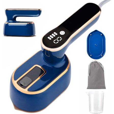 Dampstrykejern, fire temperaturinnstillinger (blå)