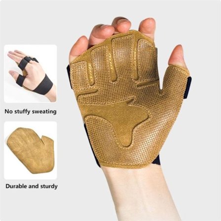 Treningshansker Vektløfterhansker KHAKI L