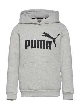 Ess Logo Hoodie Fl G Huppari Harmaa PUMA