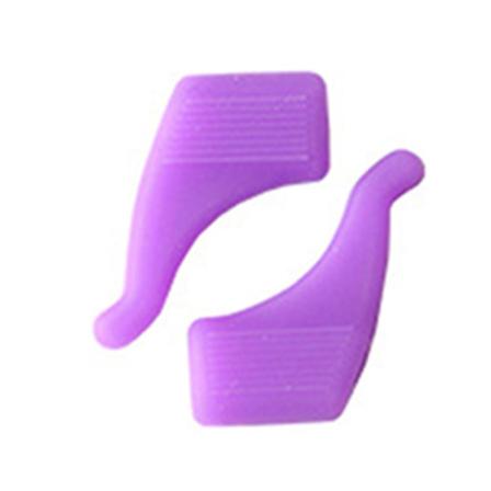 1-par Anti-slip Silikon Glasögon Krok Lila