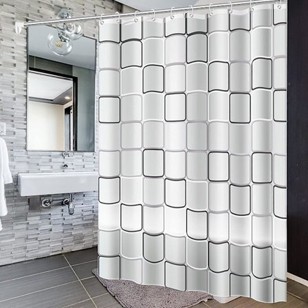 Vattentät Duschdraperi, 200 X 200 Cm, Antibakteriell Duschdraperi, Badrumsgardiner, Duschgardiner