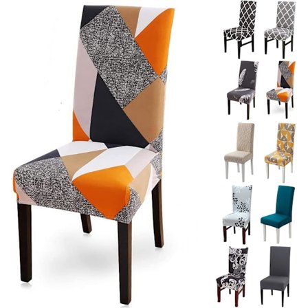 Stolebetræk, 6 stykker stræk aftagelige vaskbare moderne stolebetræk til spisestuebeskyttelse-dekoration Buket Bryllup, Hotel, Restaurant