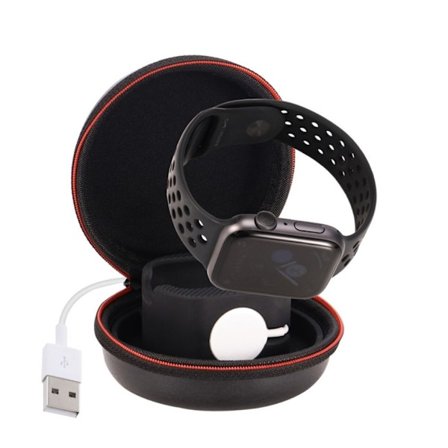 Bärbart Apple Watch/Airpods laddningsställ - Svart