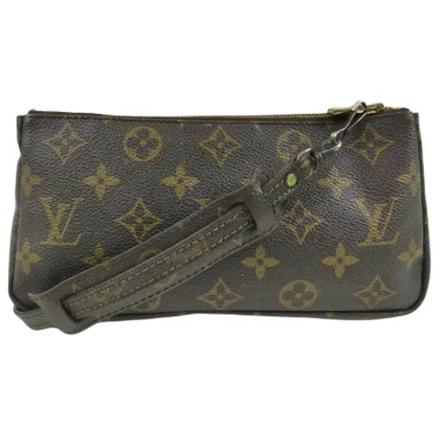 Louis Vuitton Vintage Pre-owned Leather louis-vuitton-Tass , Bruin , Dames , Maat: ONE Size Vintage Tassen