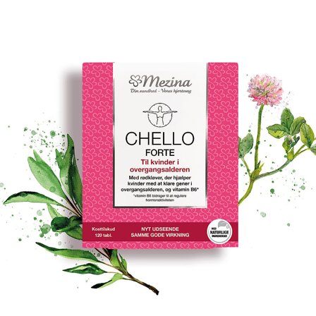 Mezina Chello Forte 120 tabl., Helse & Madvarer, Ingredienser, Rødkløver