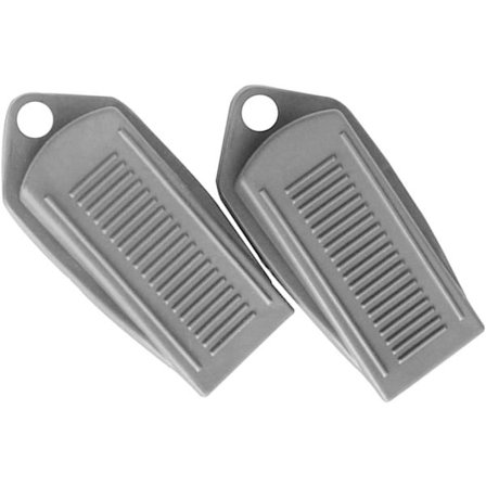Grå 2-pack Dörrstopp, Halksäkra Dörrkil med ZQKLA
