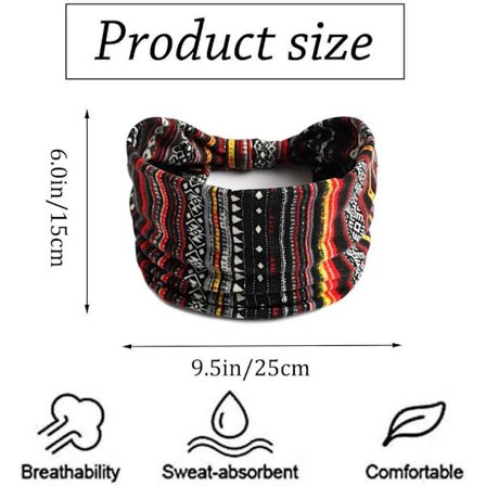 (3 kpl) Bohemian-tyylisiä leveitä raidallisia huiveja, musta joogahuivi, solmittu