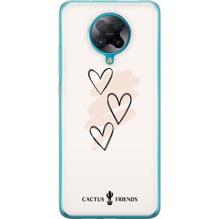 Kompatibelt Mobildeksel til Xiaomi Xiaomi Poco F2 Pro Cactus and Friends - Soft Romance Sketch