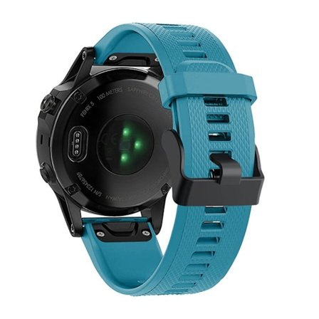 Garmin Fenix 7/6/6 Pro/Forerunner935/945 etc. Silicone Watch Band - Light Blue