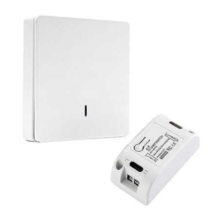 Trådløs lysbryter og mottakersett for LED-pærer, taklamper, lamper 1gang 1bryter- Aespa