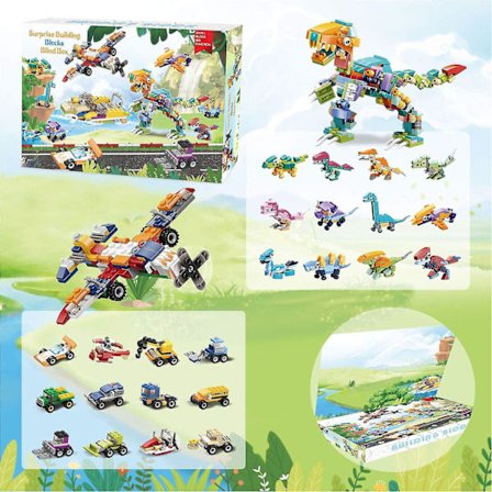 Julekalender Biler Dinosaurier Byggeklosser Blind Box 24 Dagers Nedtelling Kalender Barn