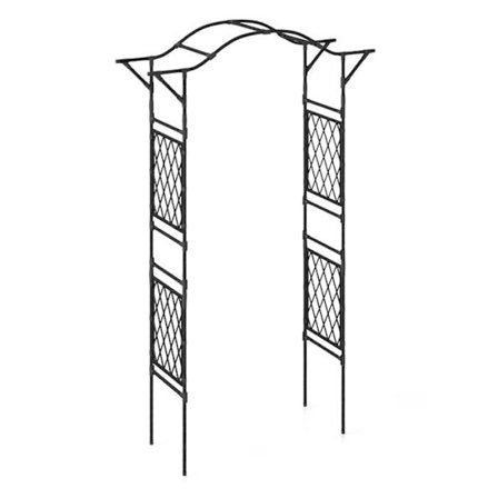 COSTWAY Havebue Trellis 170 X 210 CM i Rustfrit Metal til Klatrende Planter, Bryllup Fest og Ceremoni