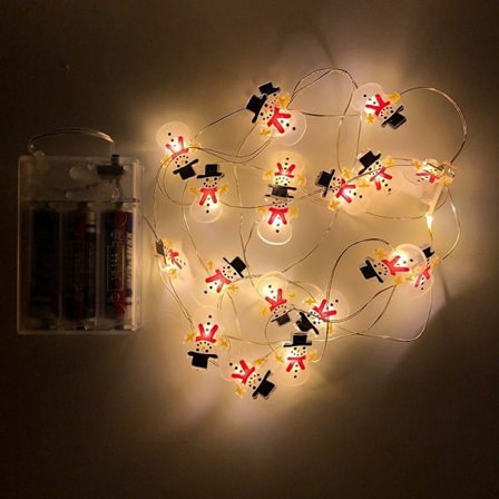 Snögubbe Julgransdekorationer Jultomte LED-lampor Dekoration$Jul Snögubbe Dekorationslampor$Julgransdekoration Snögubbe Slinga