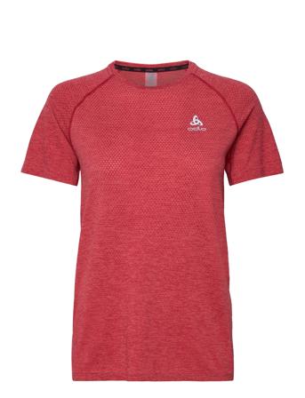 Odlo W T-Shirt Crew Neck S/S Essential Seamless T-shirts & Tops Short-sleeved Rød Odlo*Betinget Tilbud