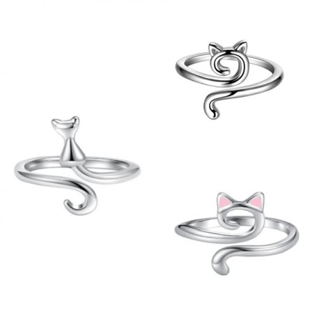 PCS Katt Kattöron Justerbar Storlek Virkad Ring Nybörjarstickning Virkning