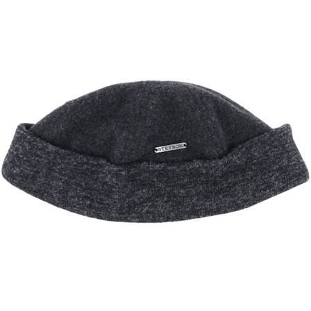 Stetson - Noir shortbeanie Bonnet - Docker Wool/Cashmere Short Beanie @ Hatstore
