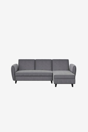 Dorel Home - Hjørnesofa sektionsopdelt sovesofa Perry - Grå - 3-pers. sofaer - Fra Homeroom