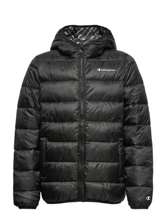 Hooded Jacket Fôret Jakke Svart Champion