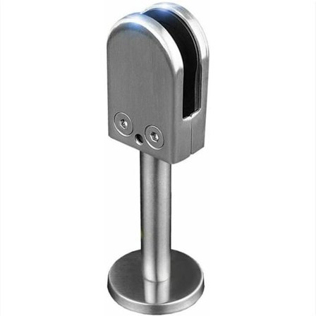 304 ruostumattomasta teräksestä valmistettu kehyksetön lasinen U-kiinnike (100 mm tanko)