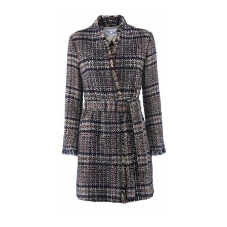 Nenette Belted Coats Brun, Dame Uldfrakker
