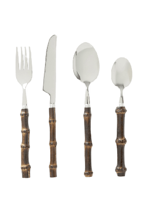PORTOLINO LIVING Bestickset BAMBOO 16 delar Matbestick Brun ONESIZE