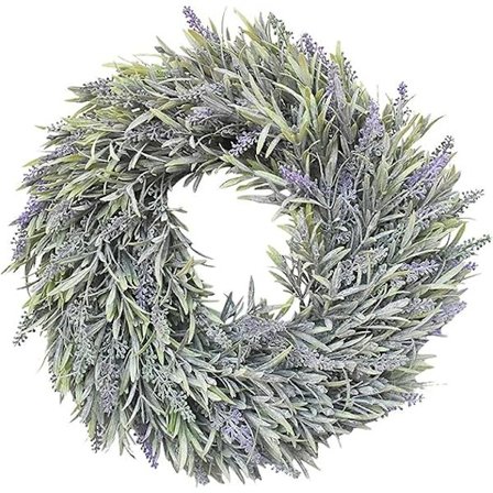 Simulert krans lavendel dag daglig mors dekorasjon anheng bryllup hjemmedekor krans for inngangsdør