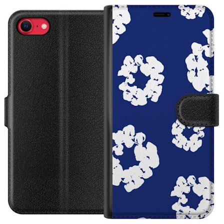 Apple iPhone SE (2020) Lompakkokotelo Tears-tyylinen kaupunkisuunnittelu, jossa on deniminsävyjä ja ikonisia yksityiskohtia trendikkääseen, tyylik