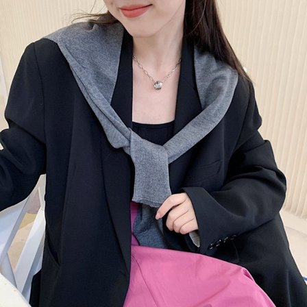 Dam lös krage Avtagbar halv ullsjal ytterkläder Soli