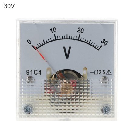 DC Voltmeter Analog Panel Meter 0-30V 0-30V
