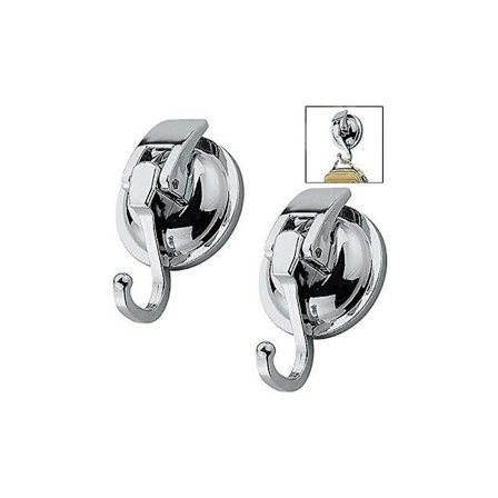 Stark spårlös toalett sugkoppskrok (2st, silver)