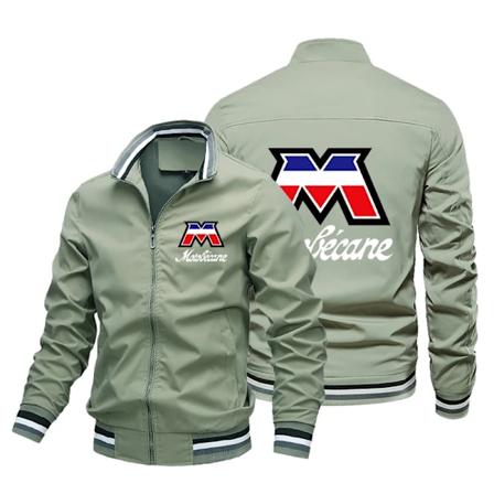 Motobecan - Miesten Baseball-työtakki, Rentouttava Trench-takki, Street Hip-Hop -tyyli green 4XL