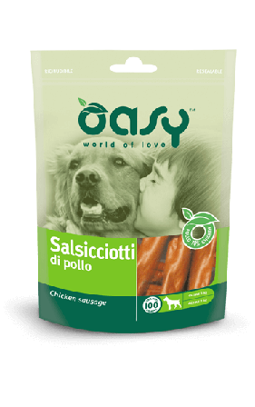 Oasy Salsicciotti Di Pollo Snack Per Cani 100g