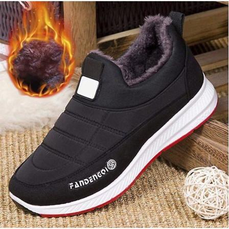 Vinter Casual Kvinnor Svarta Mesh Sneakers, Flats Slip On Vulcanized Shoes 6