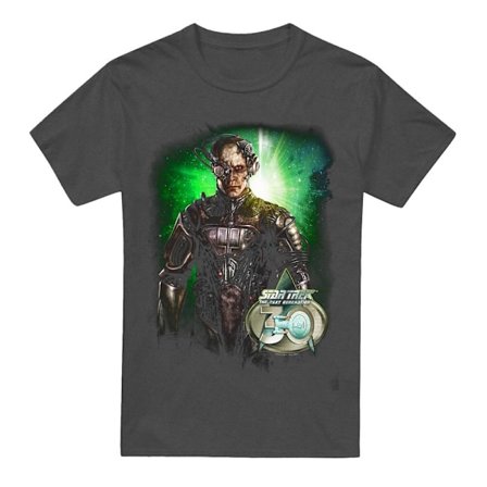 Star Trek Unisex Vuxen Borg 30 T-shirt L Gråmelerad