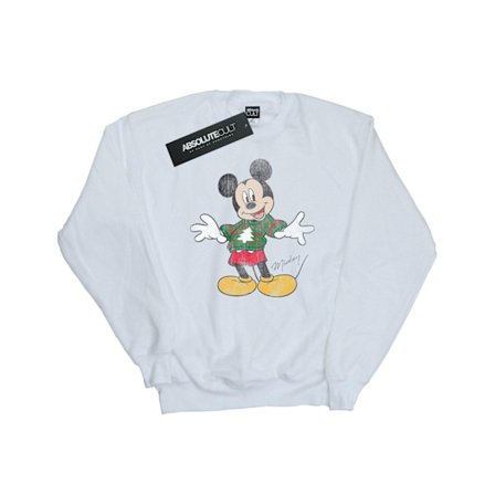 Disney Herr Mickey Mouse Jultröja Sweatshirt S Vit