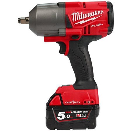 Milwaukee M18 ONEFHIWF12-502X Muttertrekker med batteri og lader, Maskiner
