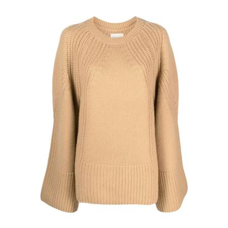 Loulou Studio, Round-neck Knitwear Bruin, Dames, Maat:S