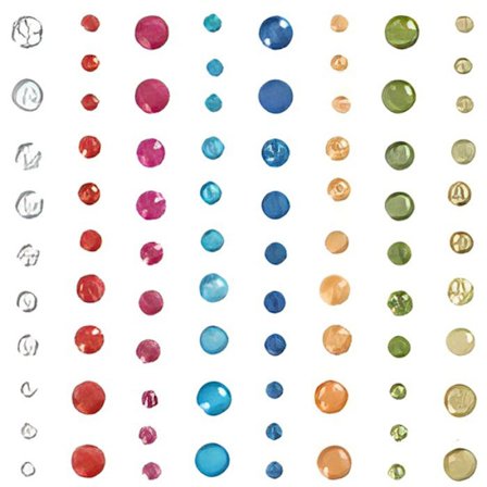 Strass-tarrat - Yhteensopiva - 80 kappaleen setti - Pyöreät - Yhteensopivia värejä - Tekstiilisisustus