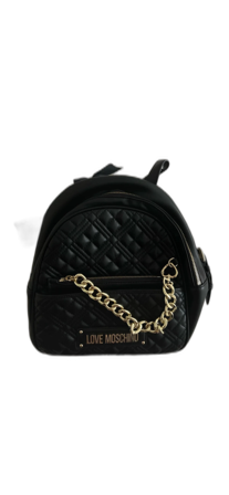 Svart quiltad ryggsäck Love Moschino