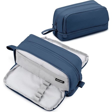 Pencil Box med 4 rum til piger drenge Stor Pencil Box Stationery Opbevaringsboks Smuk Pencil Box til børn Kvinder Mænd Teenagere Studerende Blå