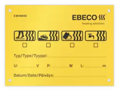 Ebeco 8960963 Skylt, Skyltar
